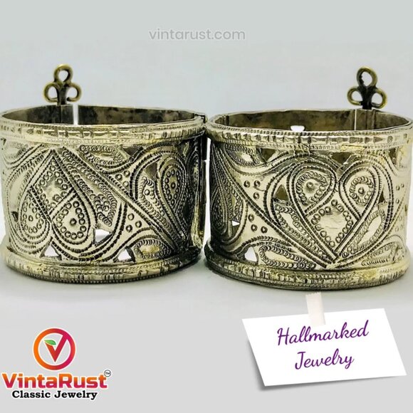 Single Vintage Afghan Cuff Bracelet, Tribal Cuff, Boho Cuff, Boho Jewelry - Picture 12 of 12